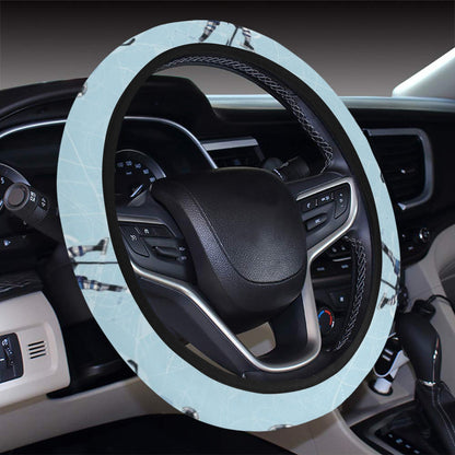 Hockey Player Print Design LKS302 Steering Wheel Cover with Elastic Edge