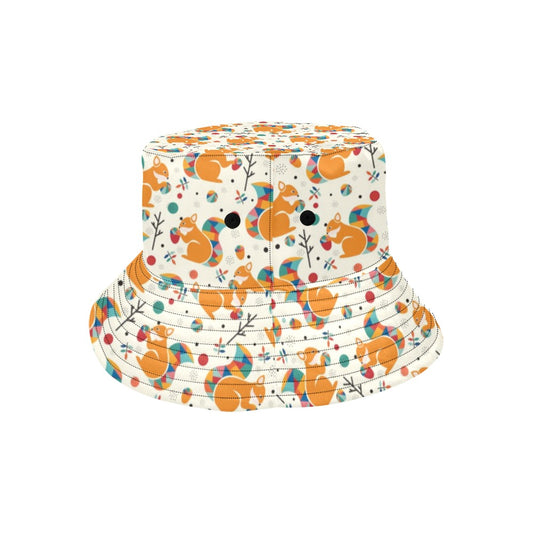 Squirrel Print Design LKS304 Unisex Bucket Hat