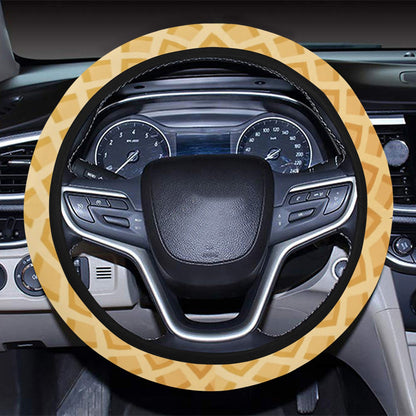 Waffle Texture Print Design LKS302 Steering Wheel Cover with Elastic Edge