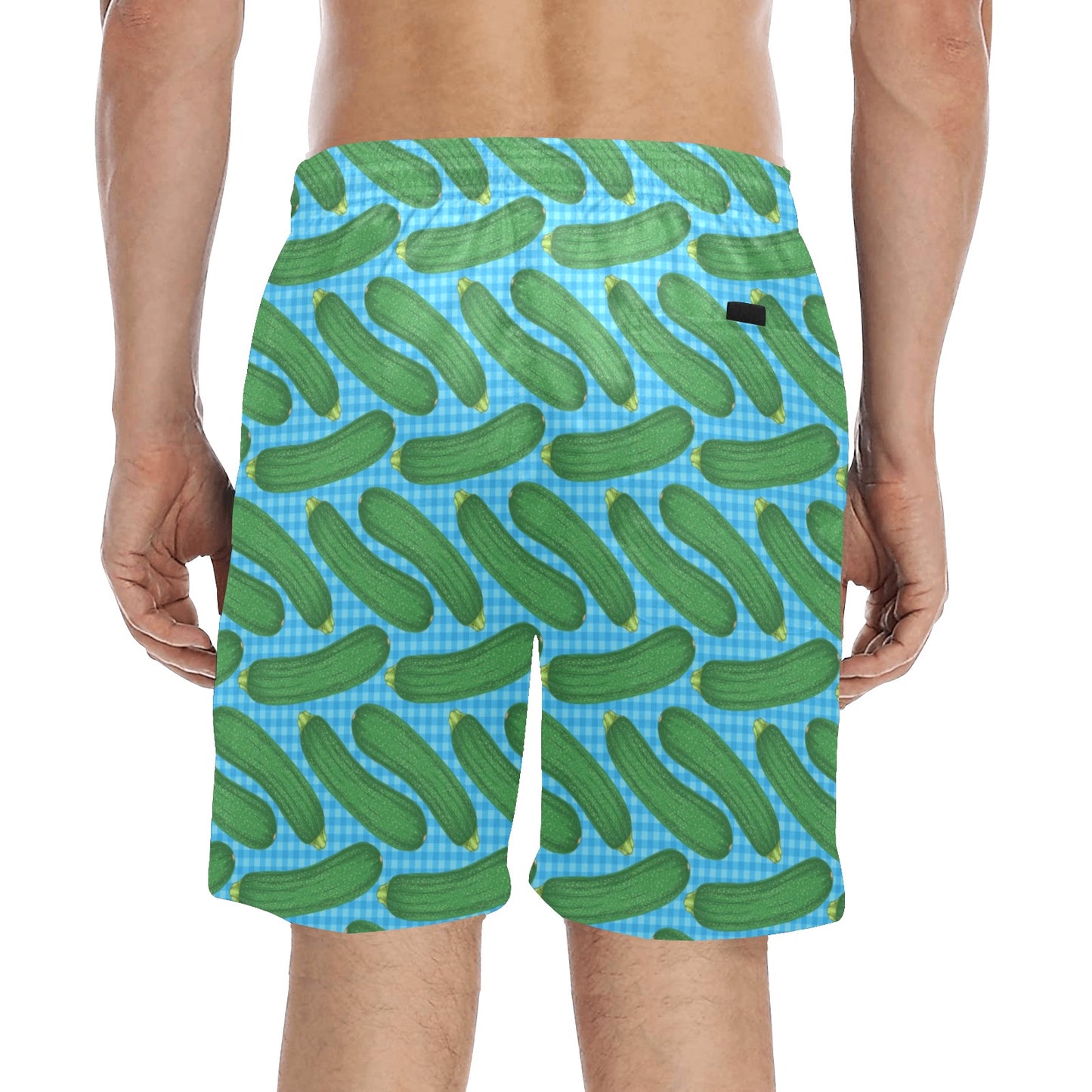 Zucchini Print Design LKS301 Men's Swim Trunks Beach Shorts