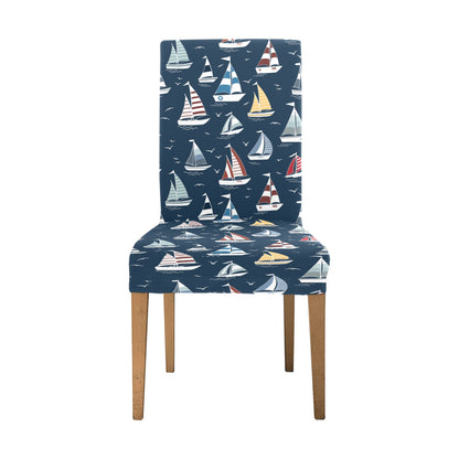 Sailboat Print Design LKS306 Dining Chair Slipcover