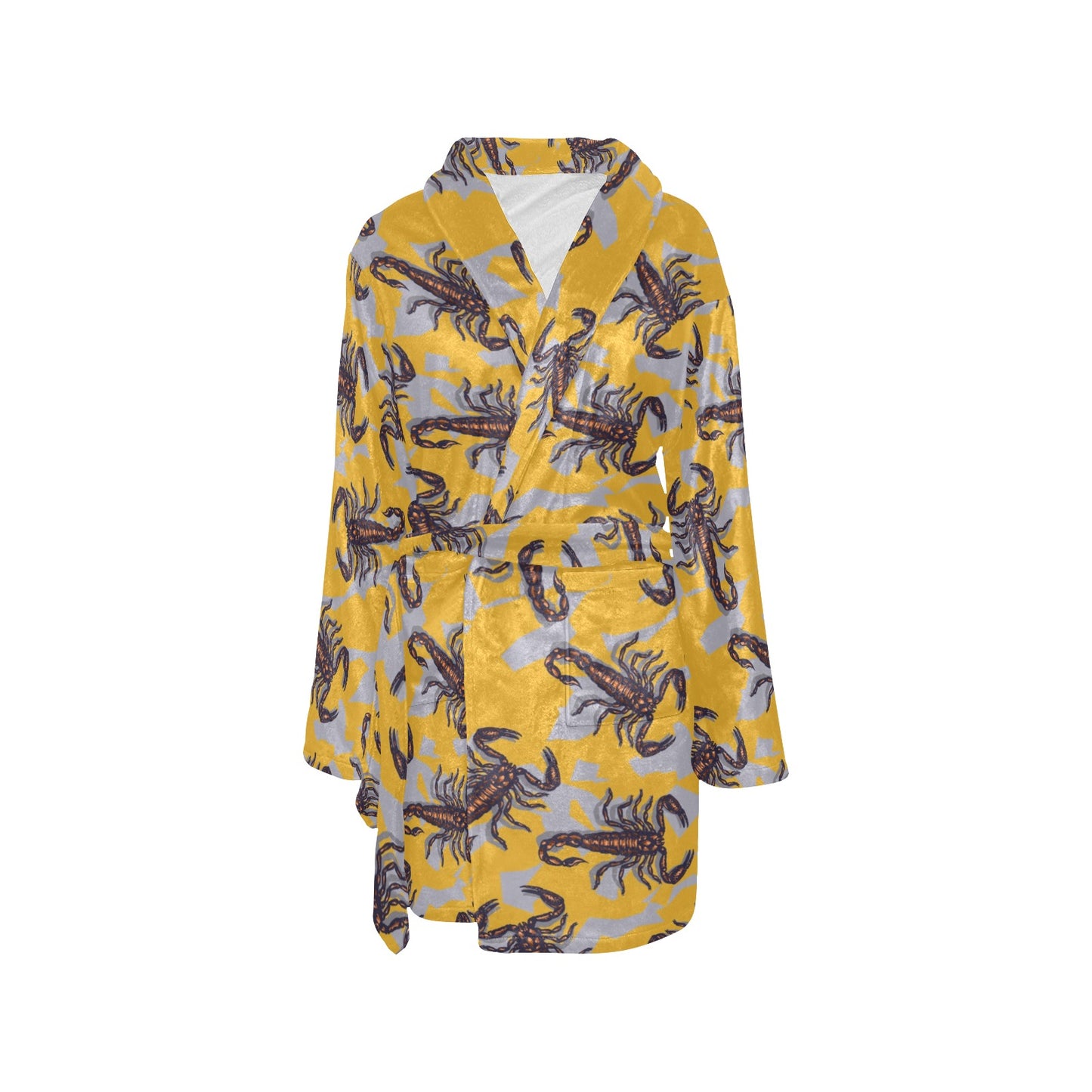 Scorpion Pattern Print Design 01 Women's Fleece Robe