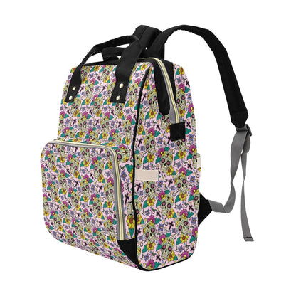 Sugar Skull Print Design LKS307 Diaper Bag Backpack