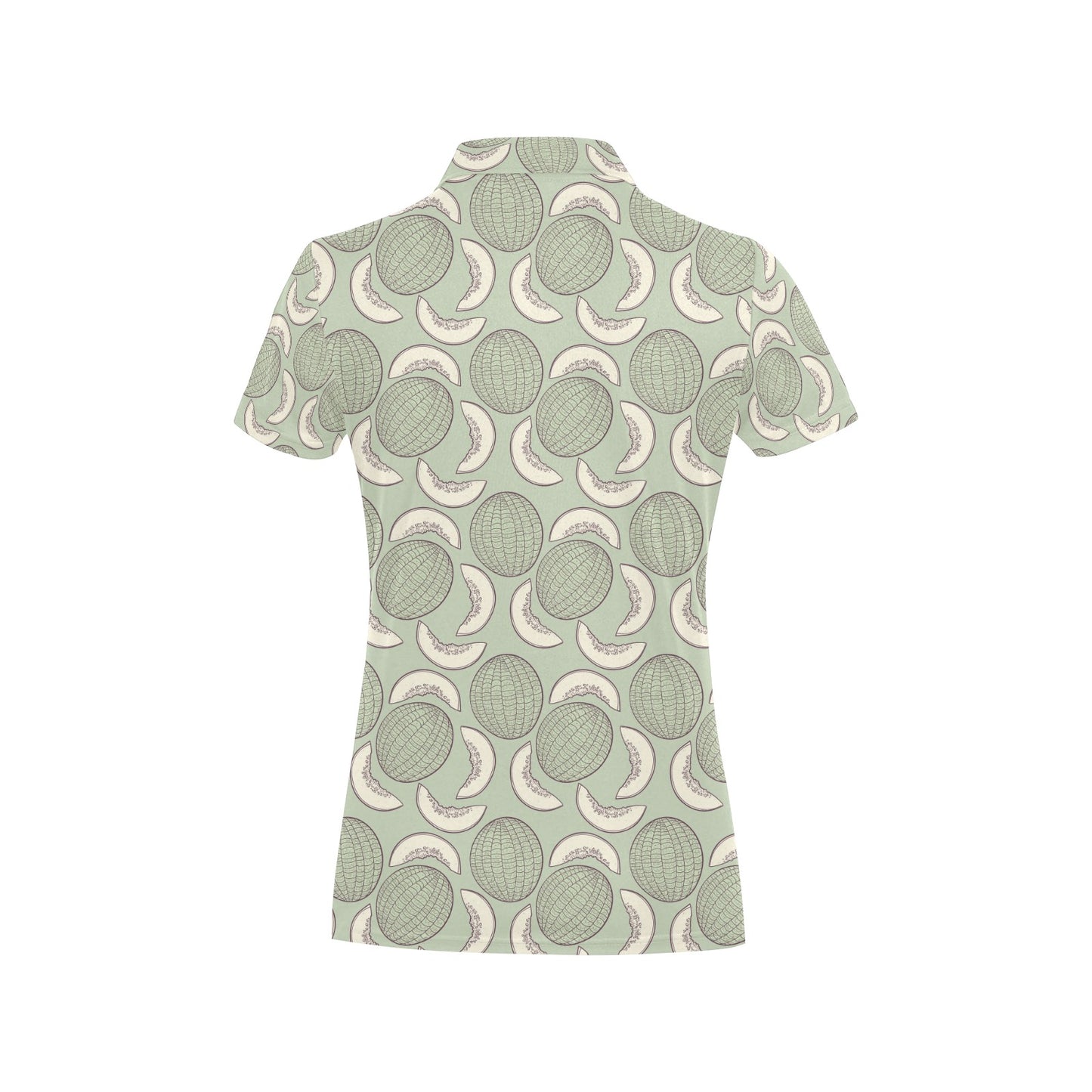 Cantaloupe Pattern Print Design 01 Women's Polo Shirt