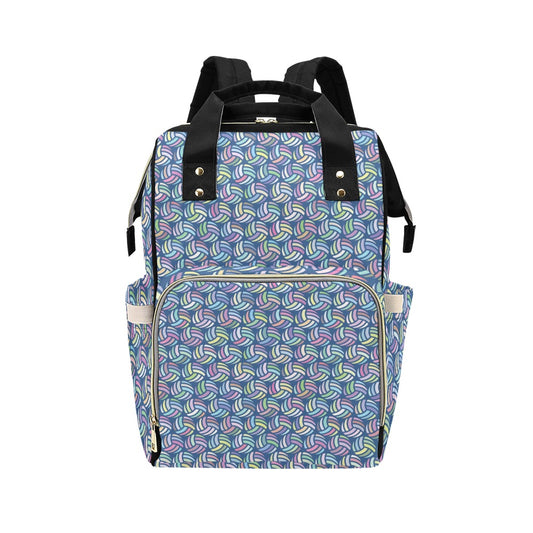 Volleyball Print Design LKS301 Diaper Bag Backpack