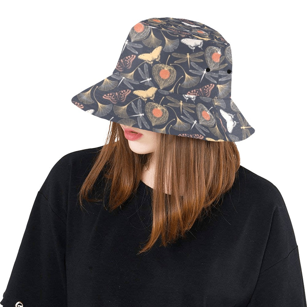 Dragonfly Print Design LKS404 Unisex Bucket Hat