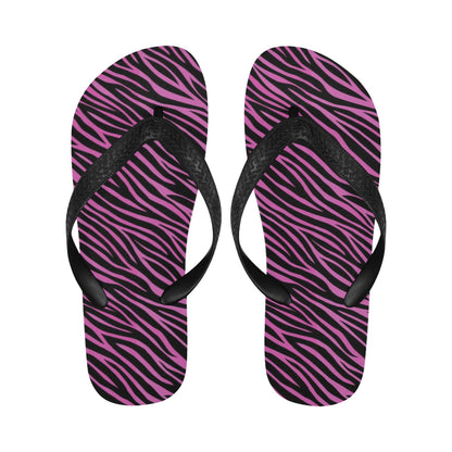 Zebra Pink Print Design LKS304 Flip Flops
