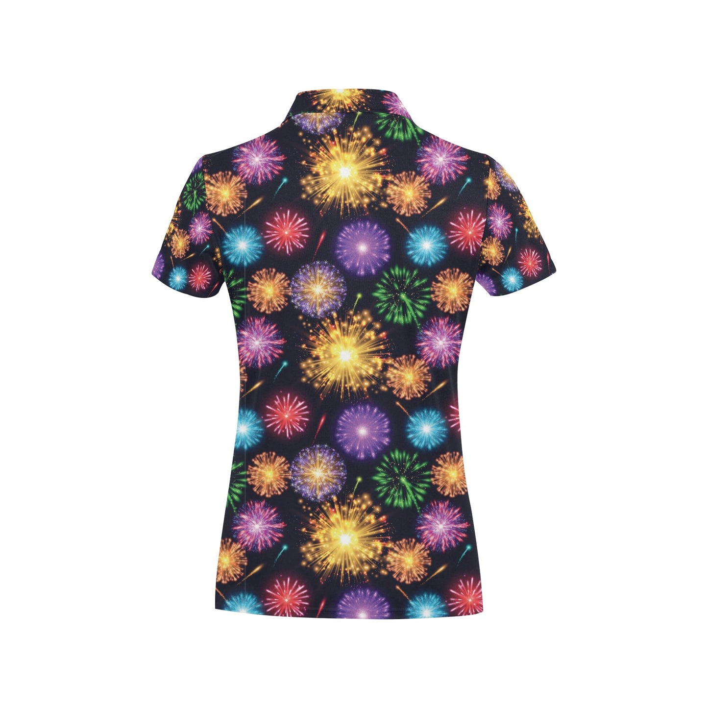 Firework Print Design LKS305 Women's Polo Shirt