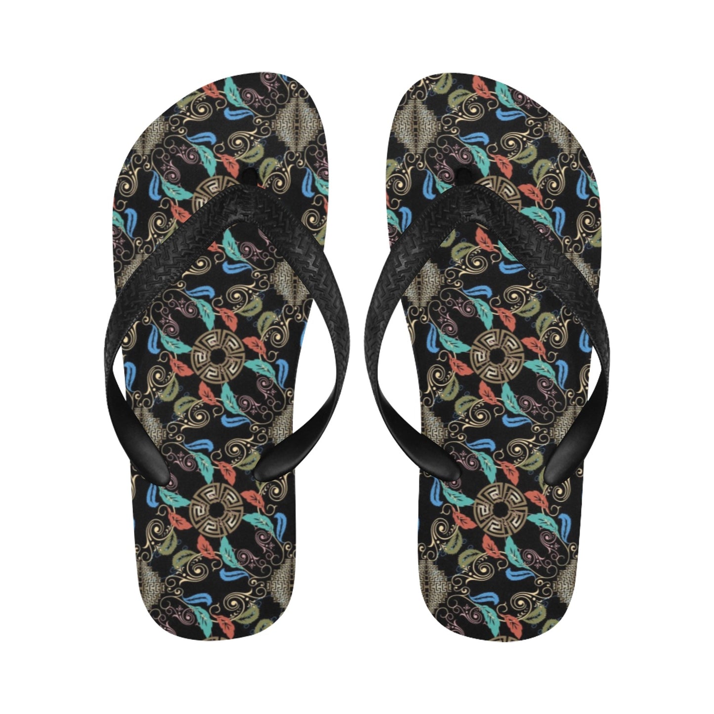 Ancient Greek Print Design LKS308 Flip Flops