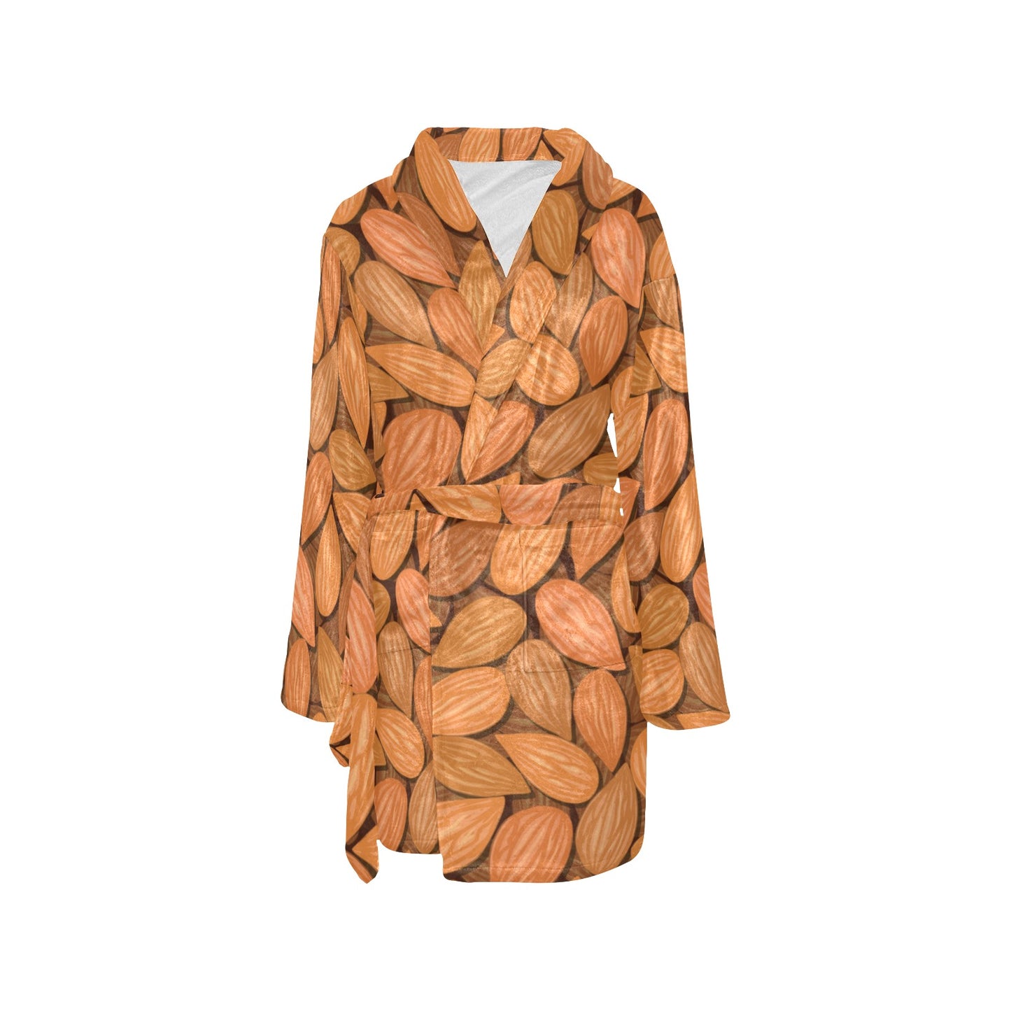 Almond Pattern Print Design 01 Women's Fleece Robe