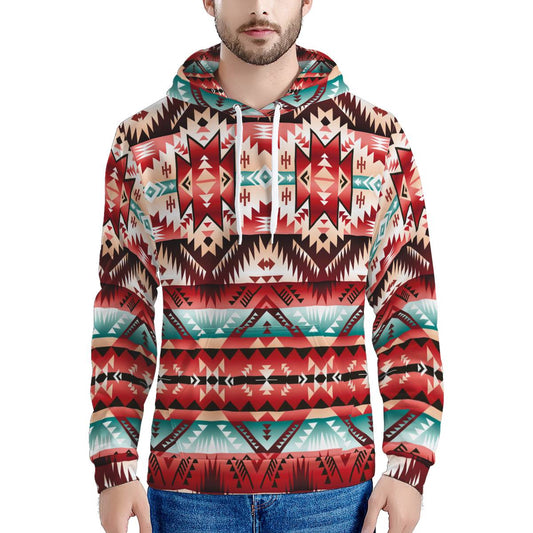 Aztec Western Style Print Pattern Pullover Hoodie