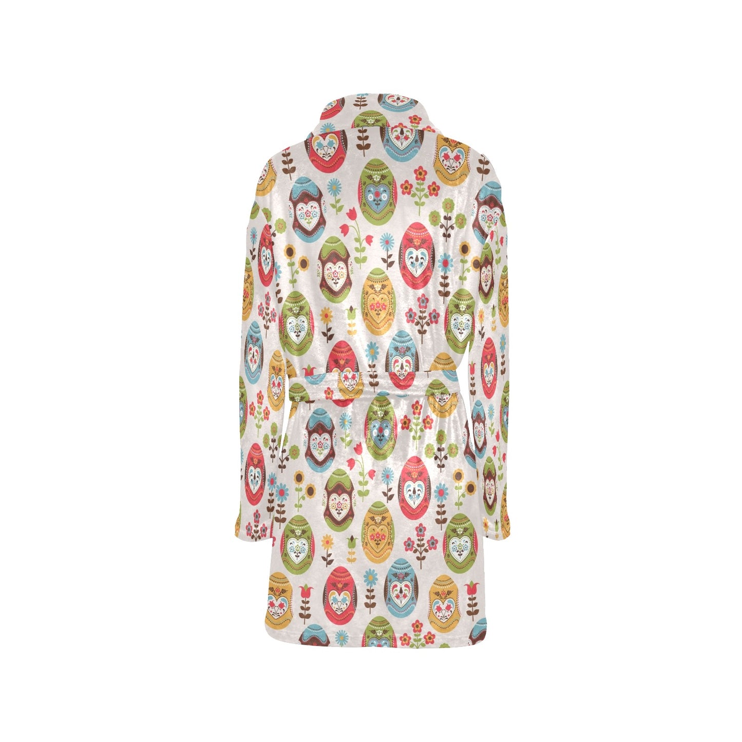 Easter Eggs Pattern Print Design RB011 Women's Fleece Robe