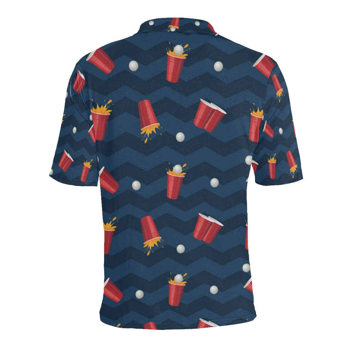 Beer Pong Pattern Print Design 01 Men Polo Shirt
