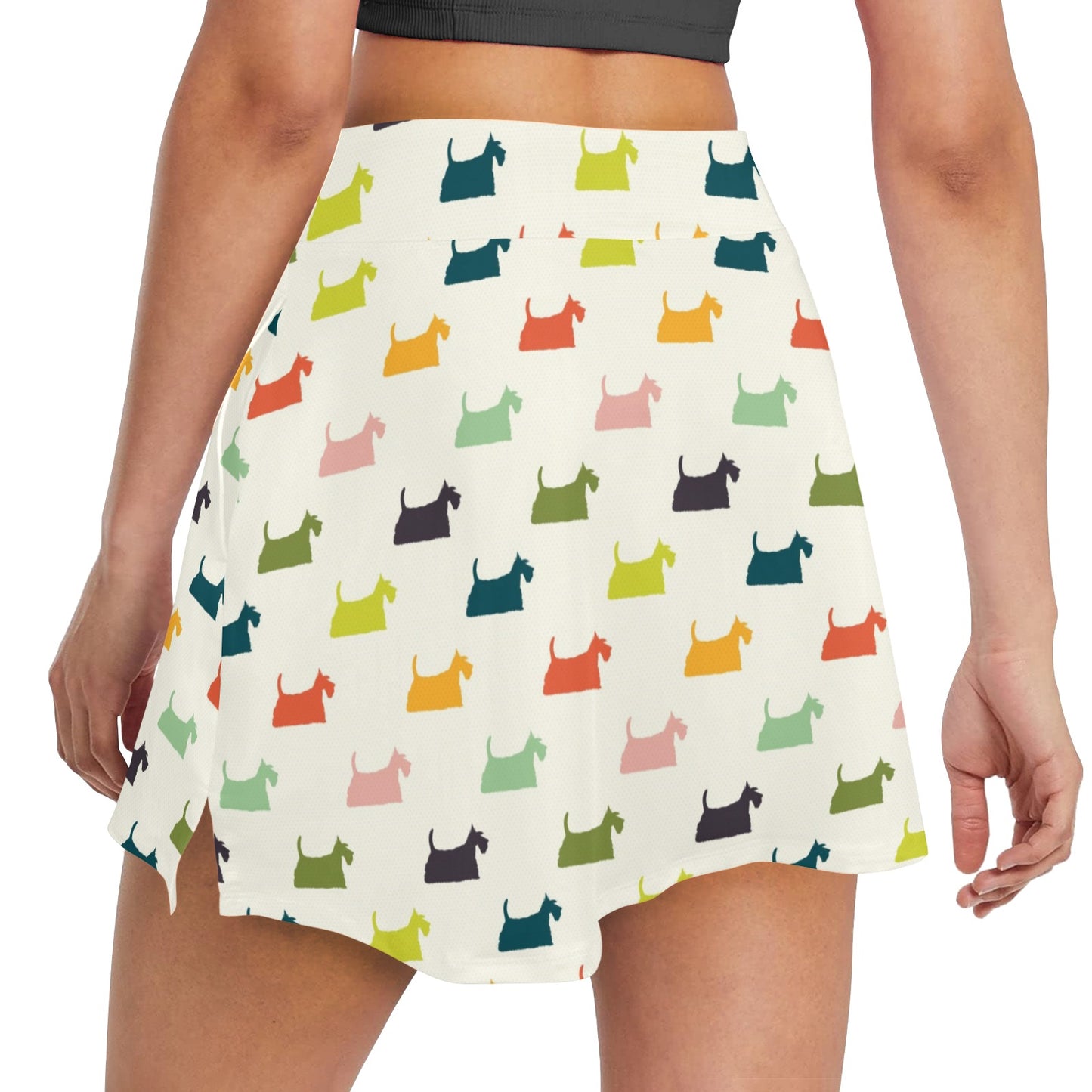 Scottish Terriers Print Design LKS305 17" Golf & Pickleball Skort with Pockets