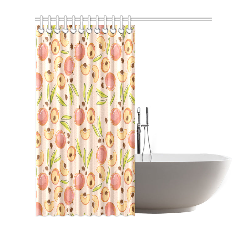 Peach Pattern Print Design A01 Shower Curtain