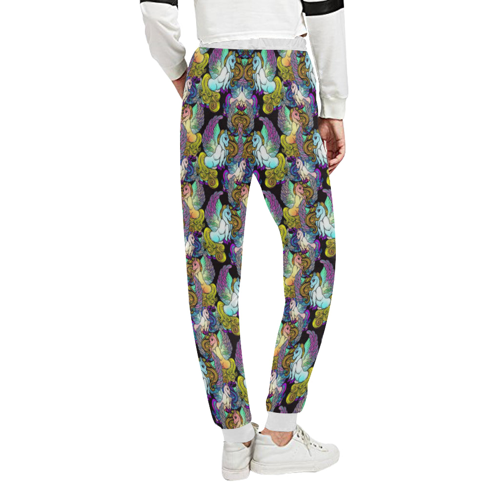 Unicorn With Wings Print Pattern Unisex Sweatpants
