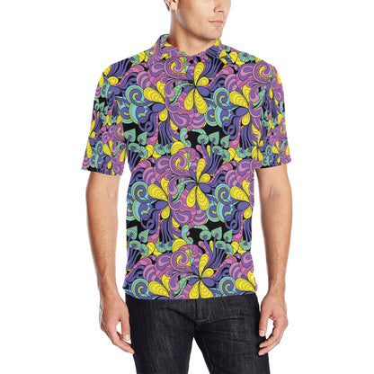 Trippy Print Design LKS305 Men Polo Shirt