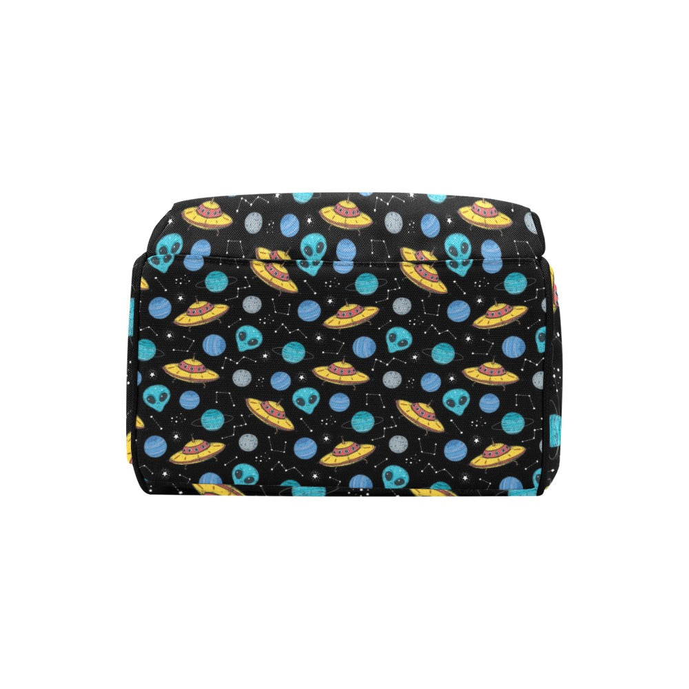 UFO Alien Print Design LKS306 Diaper Bag Backpack