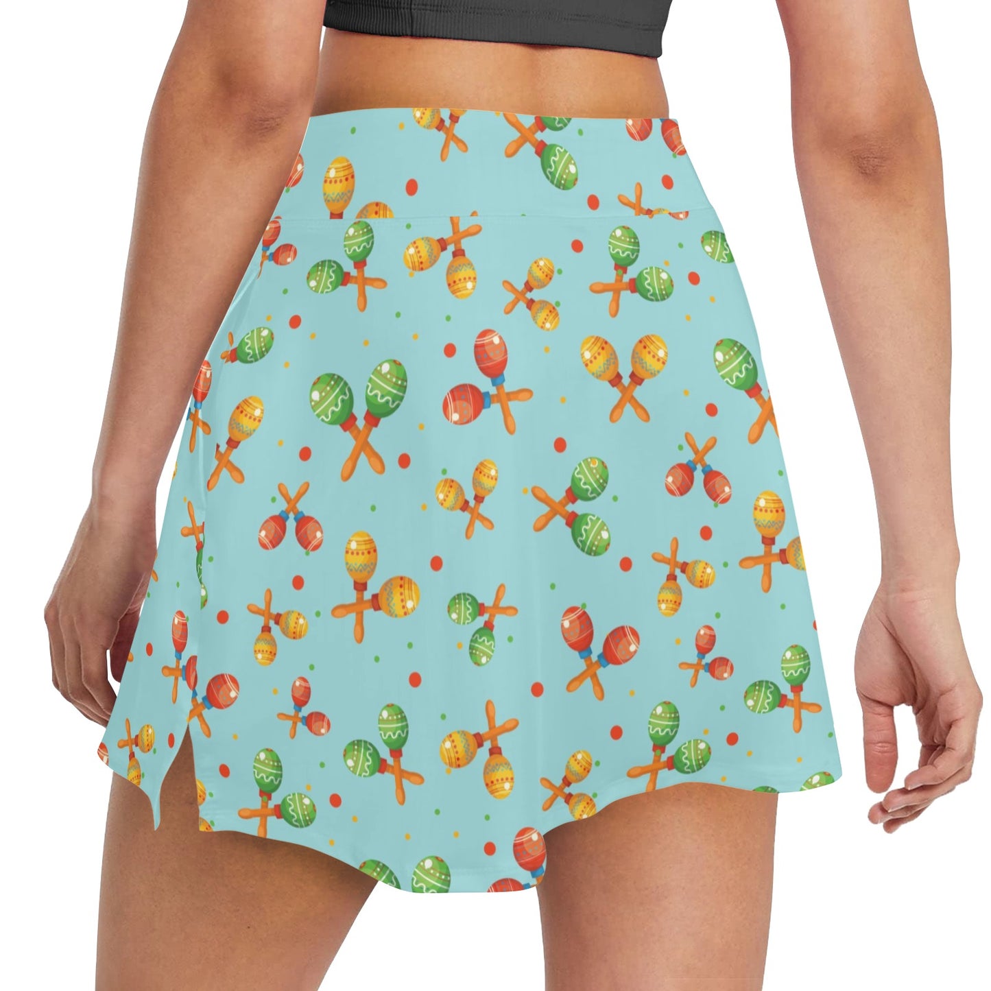 Maracas Print Design LKS402 17" Golf & Pickleball Skort with Pockets