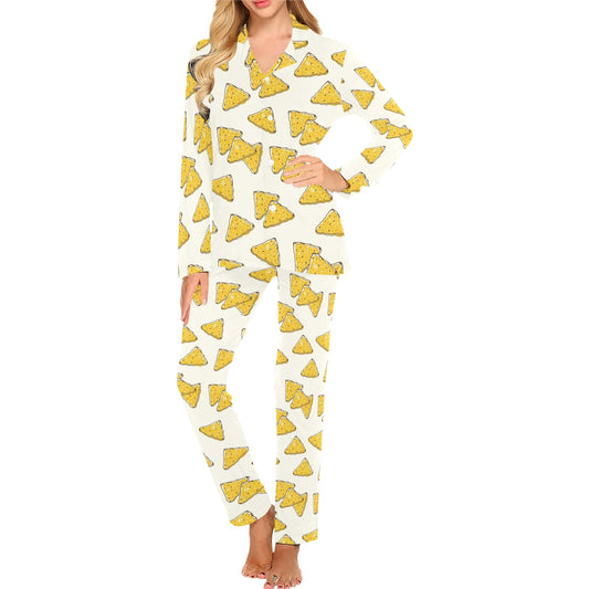 Nachos Pattern Print Design A01 Women's Long Pajama Set