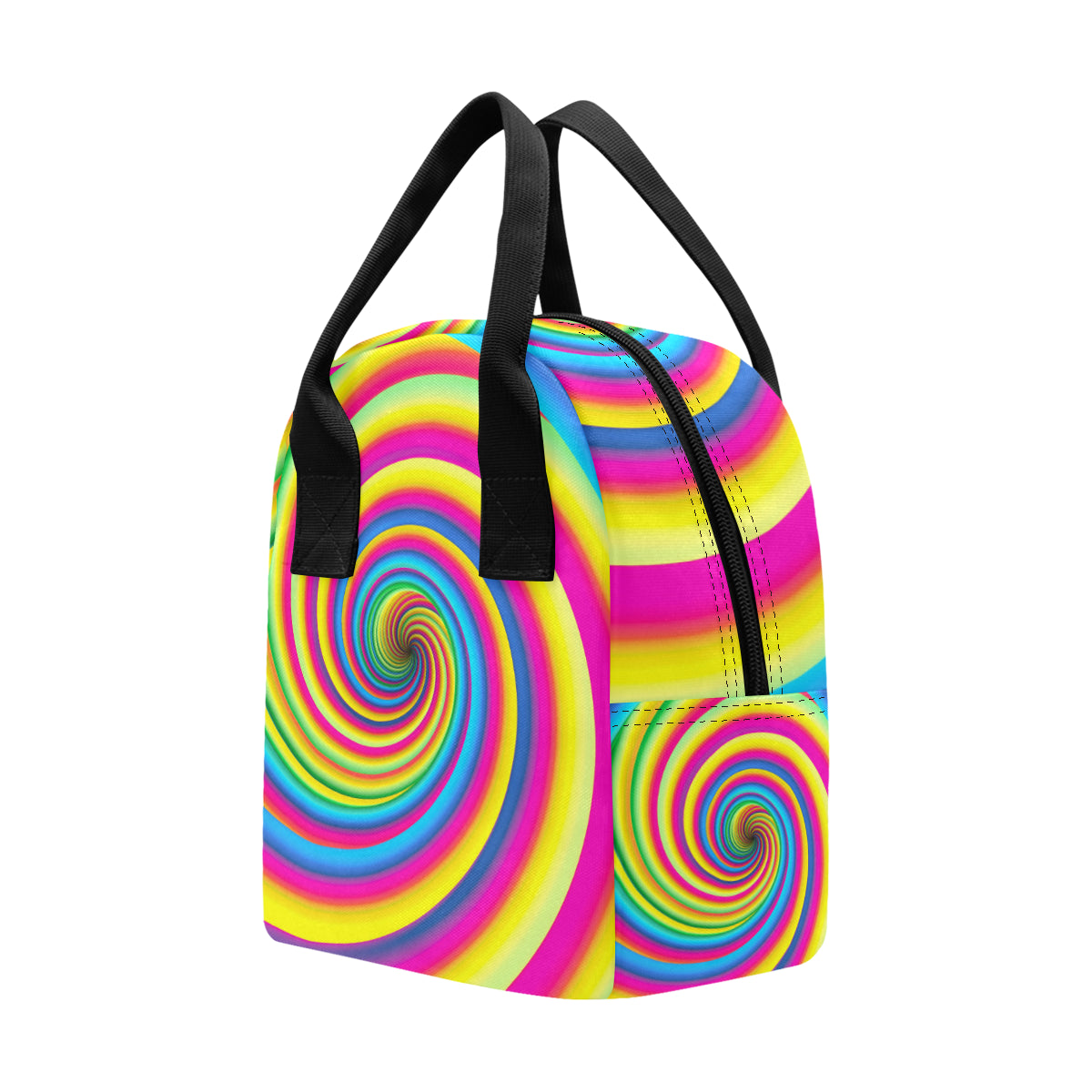 Vortex Twist Swirl Rainbow Design Insulated Lunch Bag