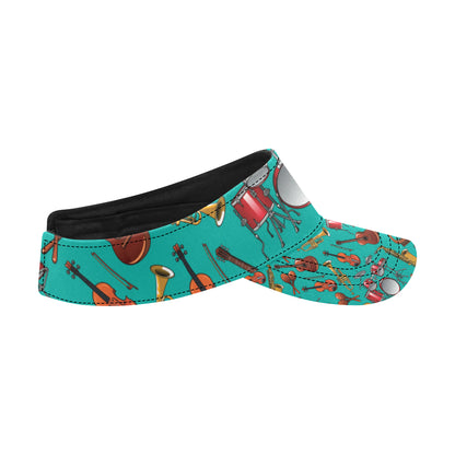Drum Set Pattern Print Design 01 Unisex Sun Visor