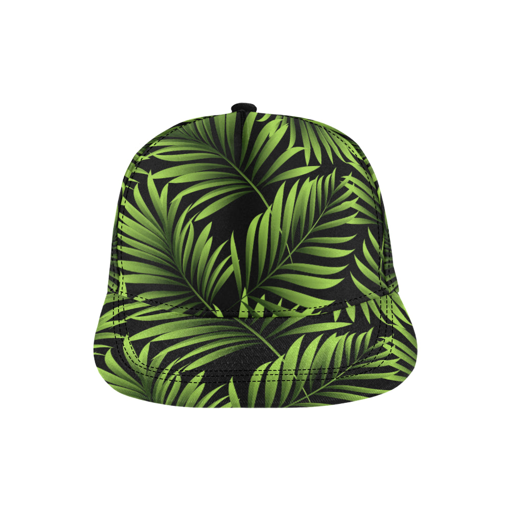 Green Neon Tropical Palm Leaves Snapback Cap