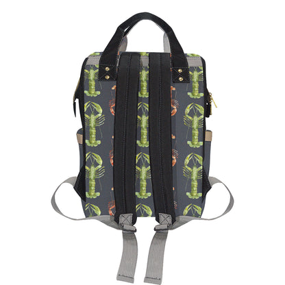 Lobster Pattern Print Design 01 Diaper Bag Backpack