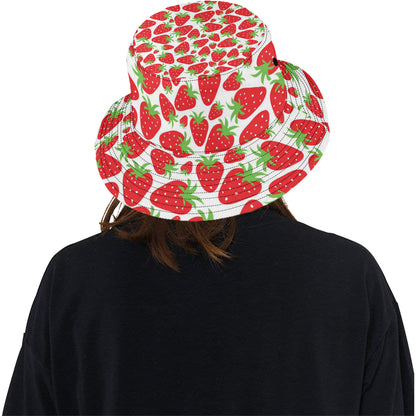Strawberry Pattern Print Design SB01 Unisex Bucket Hat