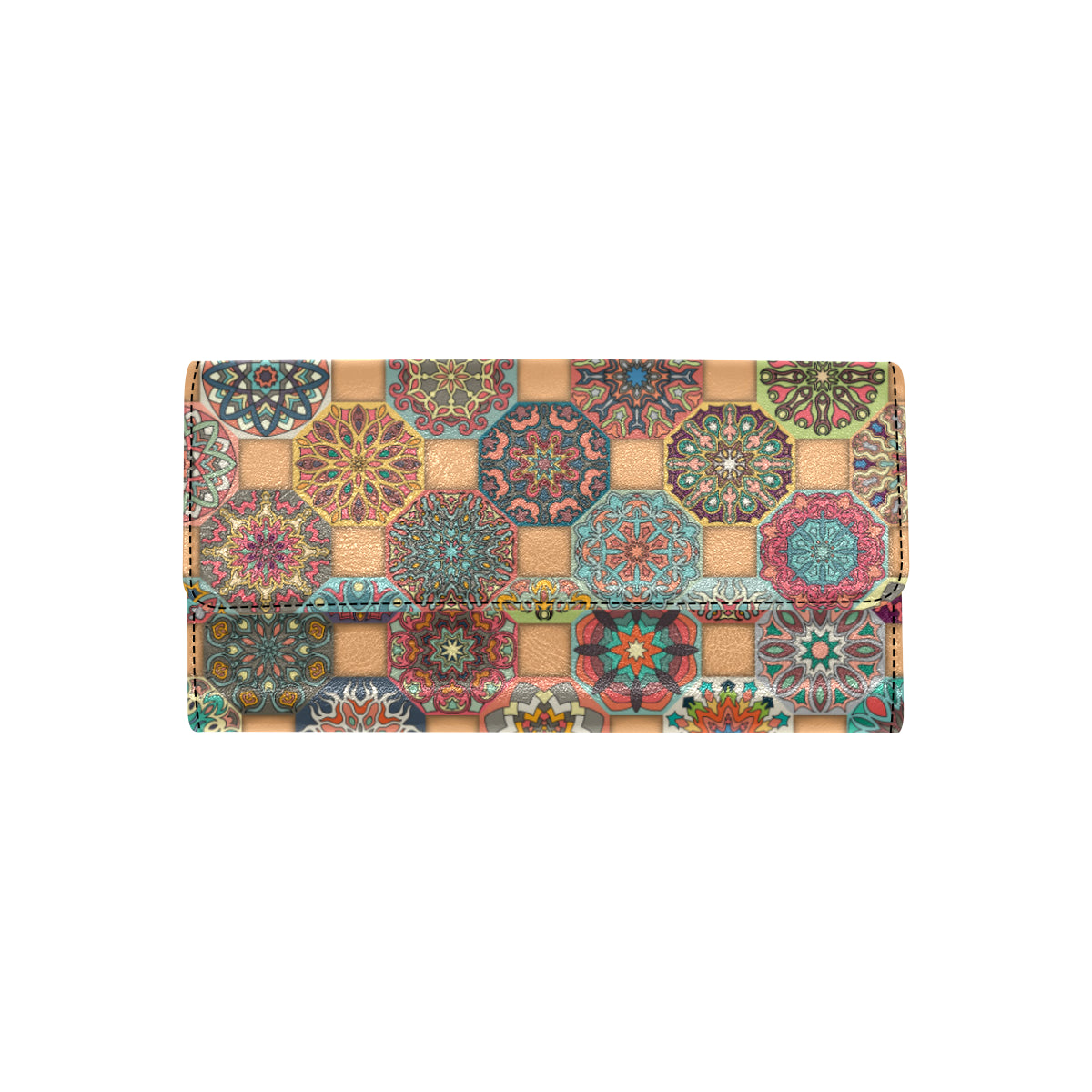 Boho Pattern Print Design 07 Women's Trifold Wallet