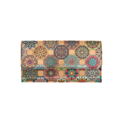 Boho Pattern Print Design 07 Women's Trifold Wallet