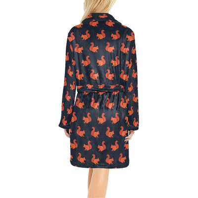 Squirrel Print Design LKS306 Women's Fleece Robe