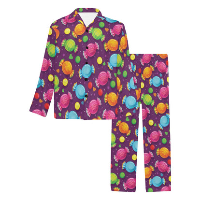 Candy Pattern Print Design CA05 Men's Long Pajama Set