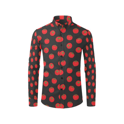 Tomato Print Design LKS305 Men's Long Sleeve Dress Shirt