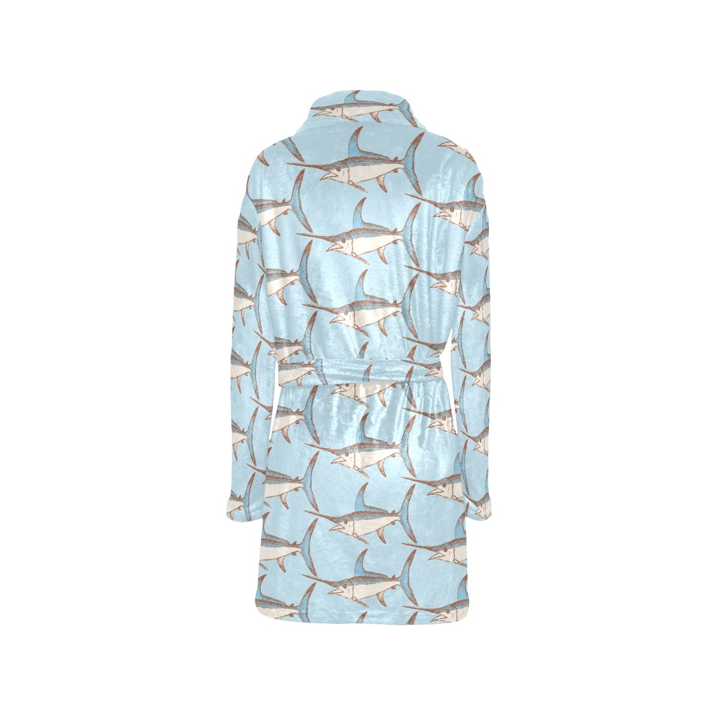Swordfish Pattern Print Design 01 Women's Fleece Robe