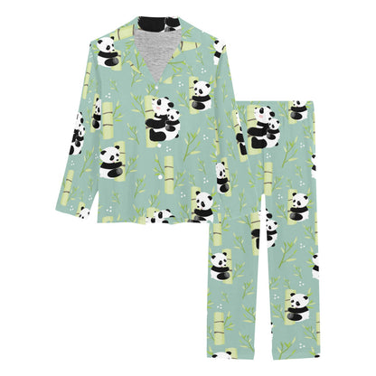 Panda Pattern Print Design A03 Women's Long Pajama Set