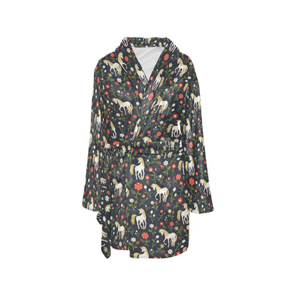 Unicorn Print Design LKS301 Women's Fleece Robe