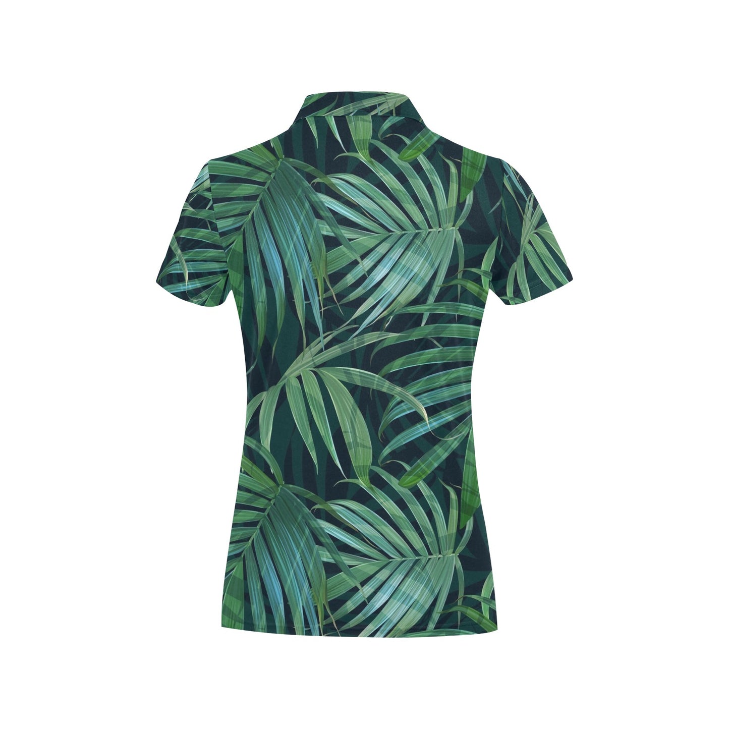 Tropical Flower Pattern Print Design TF011 Women's Polo Shirt