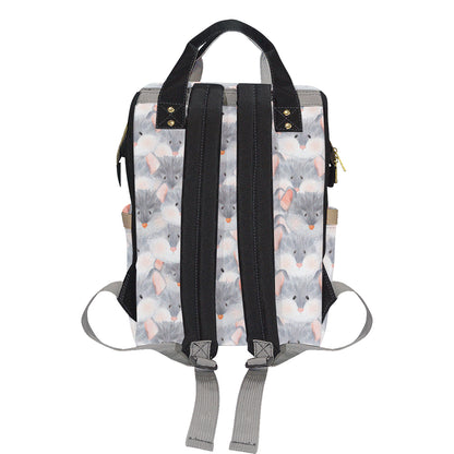 Rat Baby Pattern Print Design 02 Diaper Bag Backpack