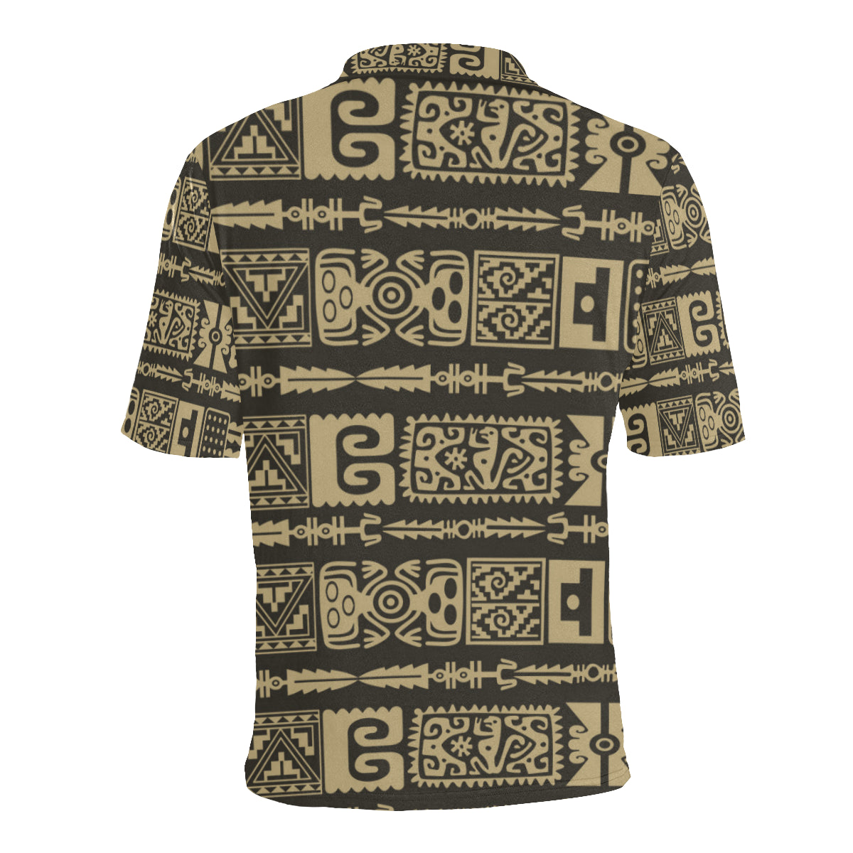 Mayan Pattern Print Design 03 Men Polo Shirt