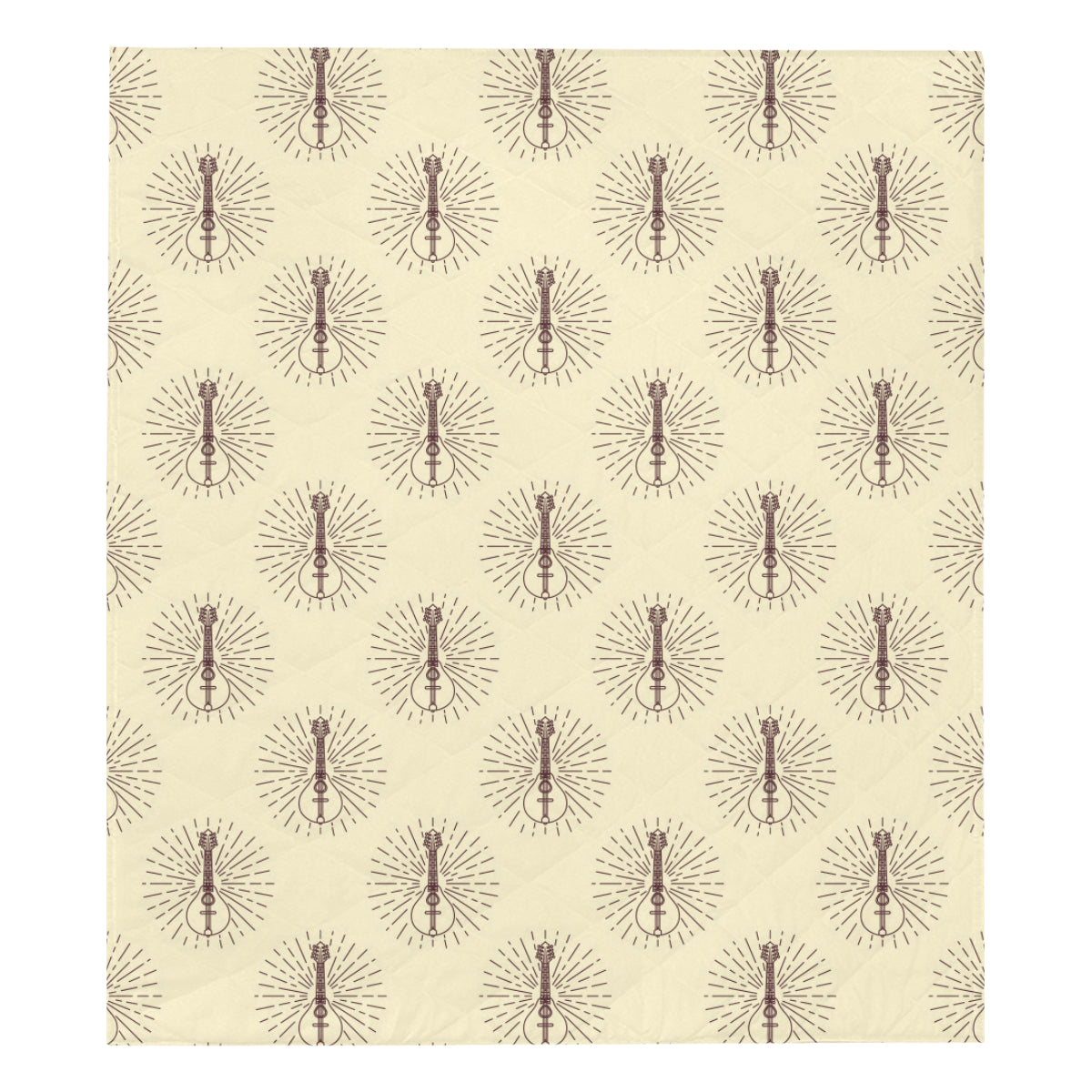 Mandolin Pattern Print Design 02 Premium Quilt