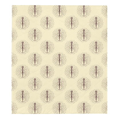 Mandolin Pattern Print Design 02 Premium Quilt