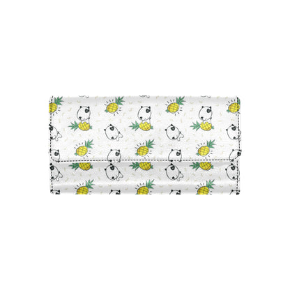 Bull Terriers Pattern Print Design 05 Women's Trifold Wallet