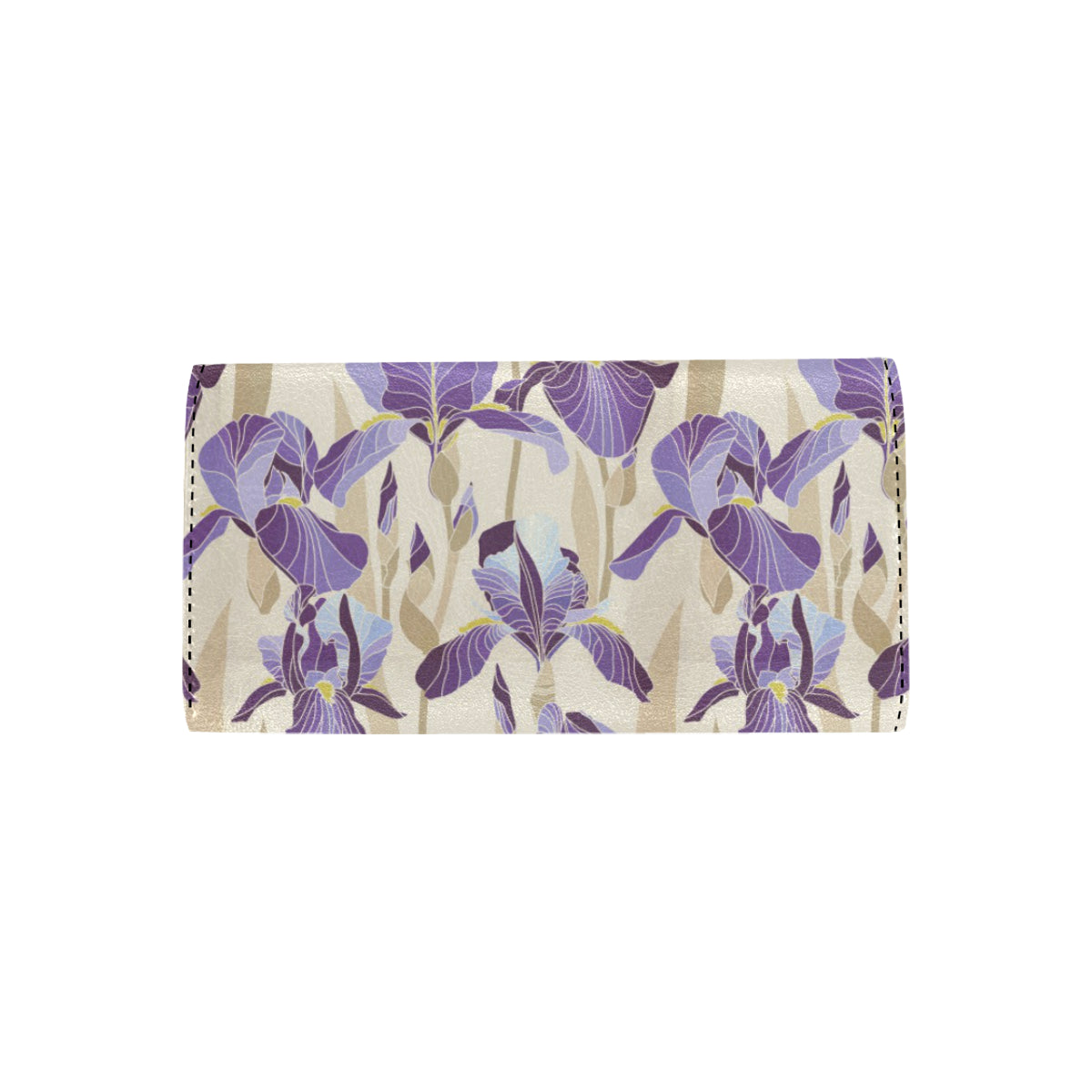 Iris Pattern Print Design IR02 Women's Trifold Wallet