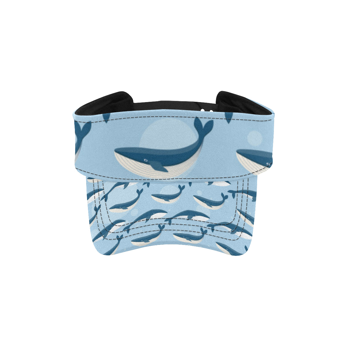 Blue Whale Pattern Print Design 02 Unisex Sun Visor
