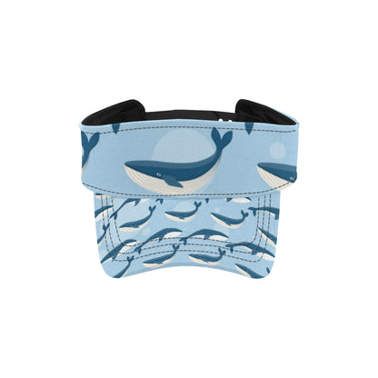 Blue Whale Pattern Print Design 02 Unisex Sun Visor