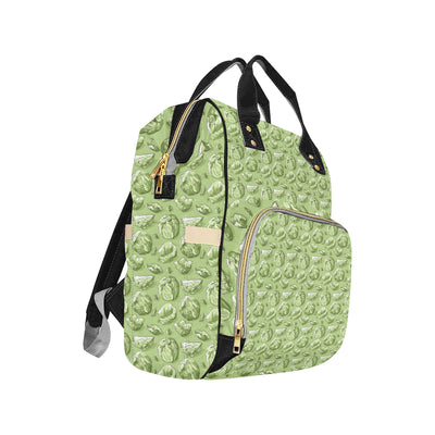 Brussels Sprouts Pattern Print Design 01 Diaper Bag Backpack