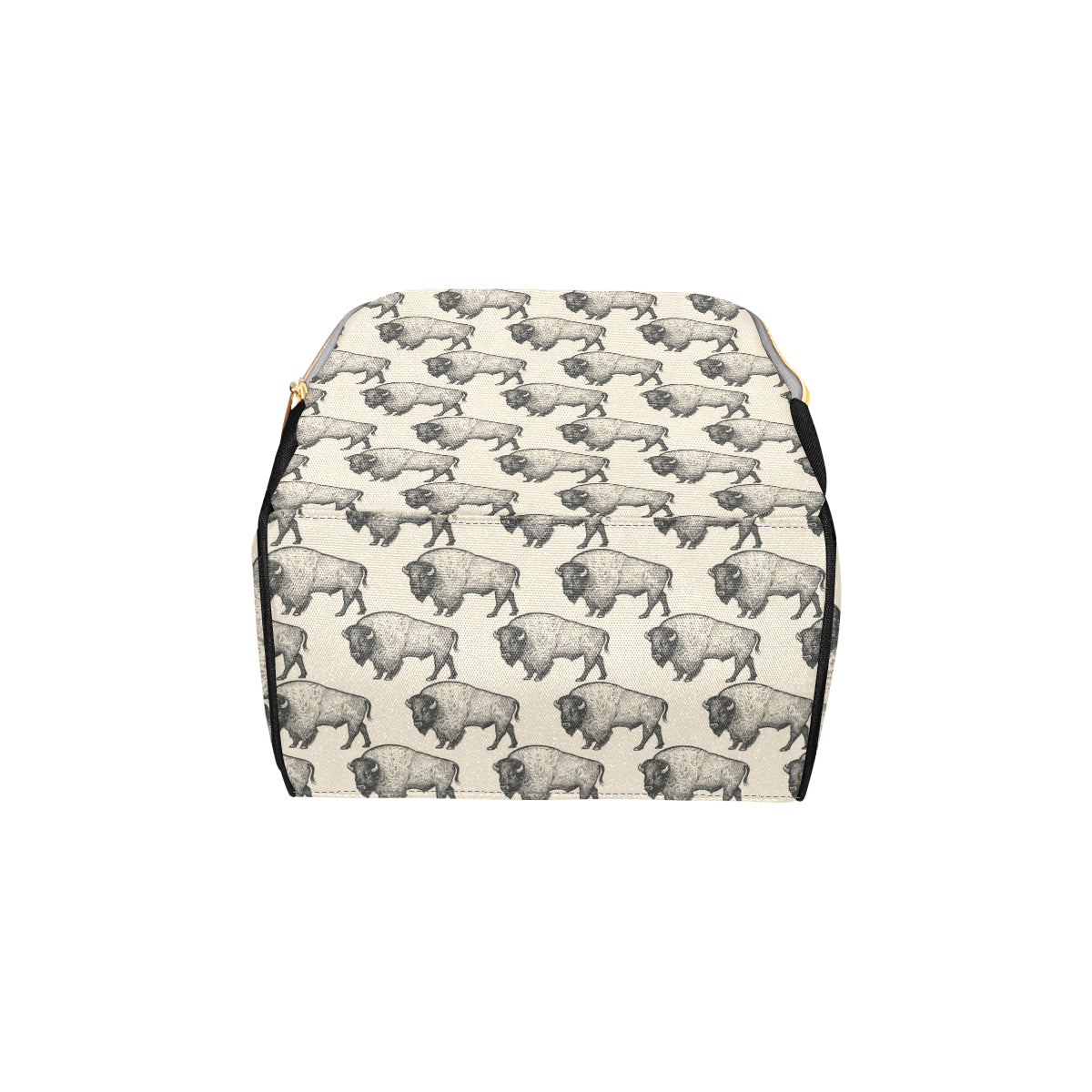 Bison Pattern Print Design 02 Diaper Bag Backpack