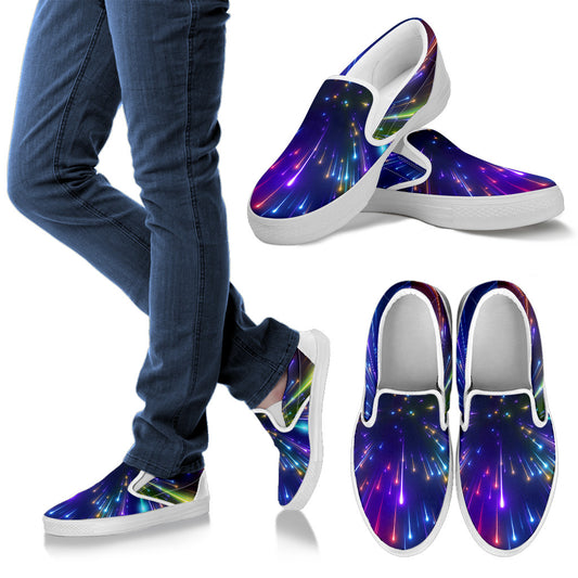 Celestial Rainbow Speed Light Men Slip Ons Shoes
