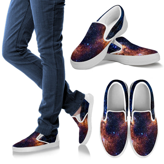 Celestial Milky way Galaxy Men Slip Ons Shoes